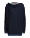 Missoni Woman Sweater Navy Size 4 Wool, Viscose, Polyamide, Polyester In Navy Blue