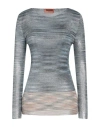 Missoni Woman Sweater Pastel Blue Size 4 Viscose, Polyurethane