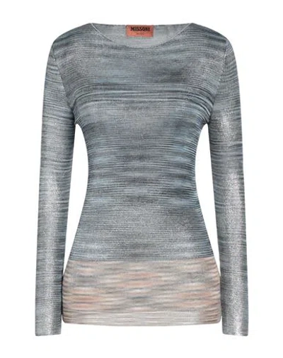Missoni Woman Sweater Pastel Blue Size 4 Viscose, Polyurethane