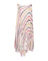 Missoni Draped Striped Crochet-knit Top In Pink