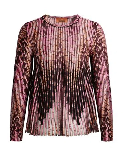 Missoni Woman Sweater Pink Size 2 Viscose, Wool, Polyester In Multi