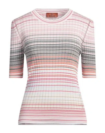 Missoni Woman Sweater Pink Size 4 Cotton, Viscose