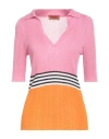 Missoni Woman Sweater Pink Size 4 Viscose, Linen, Polyamide