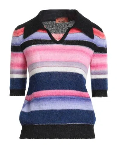Missoni Woman Sweater Pink Size 6 Polyamide, Mohair Wool, Alpaca Wool, Viscose In Multi