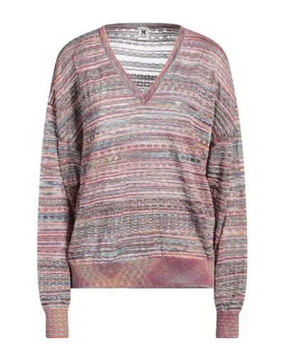 Missoni Woman Sweater Pink Size Xl Viscose, Cotton, Mohair Wool, Alpaca Wool, Polyamide