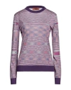 Missoni Woman Sweater Purple Size 10 Silk