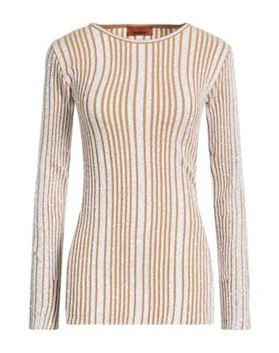 Missoni Woman Sweater Sand Size 10 Viscose, Polyester, Polyamide In Brown