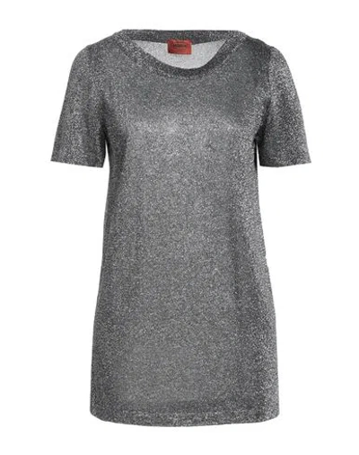 Missoni Woman Sweater Silver Size 10 Viscose, Cupro, Polyester In Gray