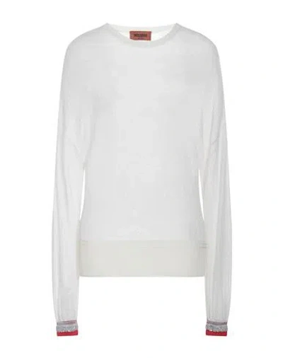 Missoni Woman Sweater White Size 4 Viscose, Cotton, Polyamide, Polyester