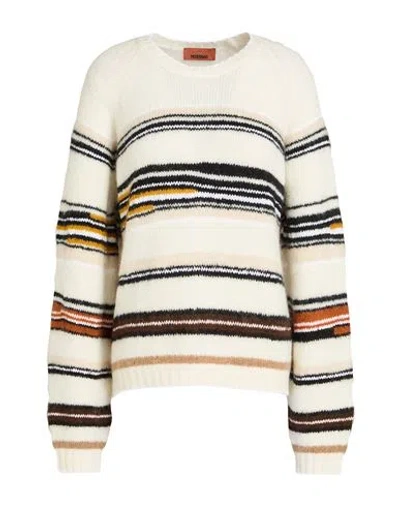 Missoni Woman Sweater White Size L Synthetic Fibers, Wool, Mohair Wool, Alpaca Wool, Cotton