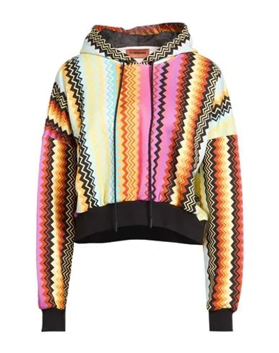 Missoni Woman Sweatshirt Black Size L Cotton In Multi