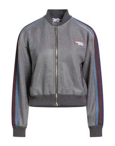 Missoni Woman Sweatshirt Grey Size S Cotton, Polyester In Gray