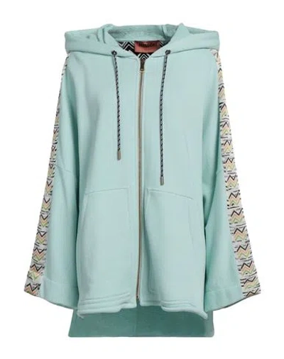 Missoni Woman Sweatshirt Light Green Size L Cotton, Polyamide, Polyester, Viscose