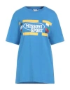 Missoni Woman T-shirt Azure Size L Cotton In Blue