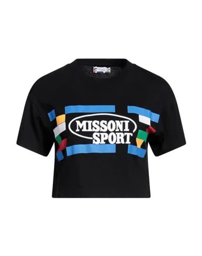 Missoni Woman T-shirt Black Size S Cotton