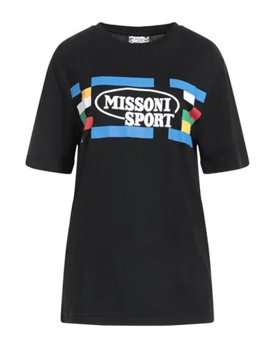 Missoni Woman T-shirt Black Size L Cotton