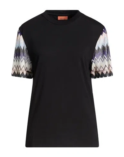 Missoni Woman T-shirt Black Size L Cotton, Viscose