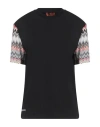Missoni Short Sleeve T-shirt With Snake Pattern Insert In Black
