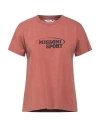Missoni Woman T-shirt Rust Size Xl Cotton In Red