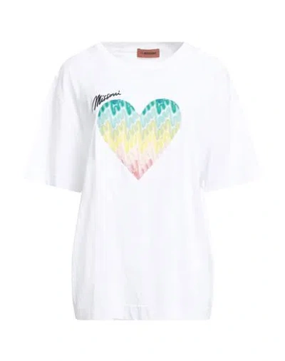 Missoni Woman T-shirt White Size L Cotton