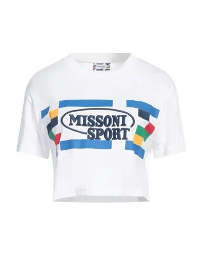 Missoni Woman T-shirt White Size L Cotton