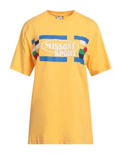 Missoni Woman T-shirt Yellow Size M Cotton