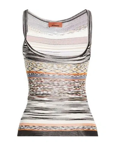 Missoni Woman Top Beige Size 10 Viscose In Multi