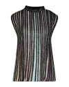 Missoni Woman Top Black Size 8 Viscose, Polyamide, Polyester, Cupro In Black