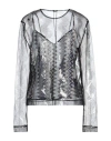 Missoni Woman Top Black Size 12 Viscose, Polyamide, Metallic Fiber In Black