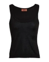 Missoni Woman Top Black Size 4 Viscose, Metallic Fiber