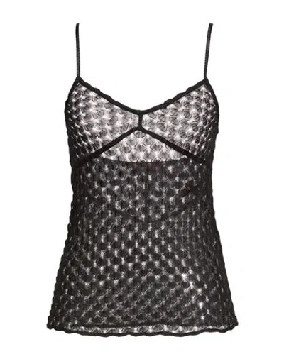 Missoni Woman Top Black Size 8 Viscose