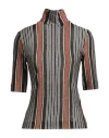 Missoni Woman Top Black Size 8 Viscose, Metallic Fiber In Gray