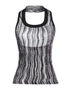 Missoni Woman Top Blue Size 10 Viscose, Metal, Polyamide, Polyester In Blue