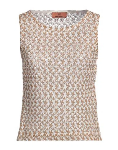 Missoni Woman Top Camel Size 10 Viscose, Cupro, Polyester In Beige