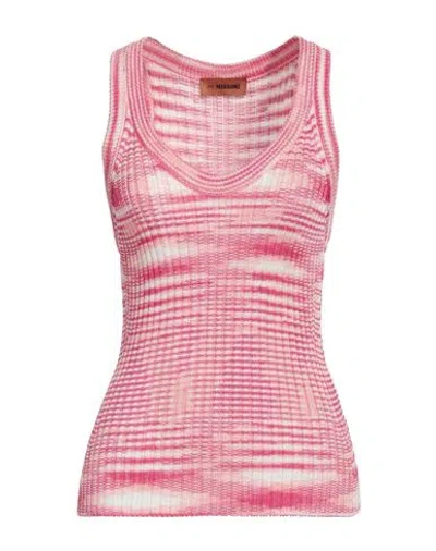 Missoni Woman Top Fuchsia Size 8 Viscose, Polyamide In Pink