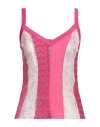 Missoni Woman Top Fuchsia Size 8 Viscose, Silk, Cupro, Polyester In Pink