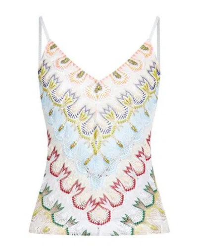 Missoni Woman Top Ivory Size 8 Viscose, Cotton In White