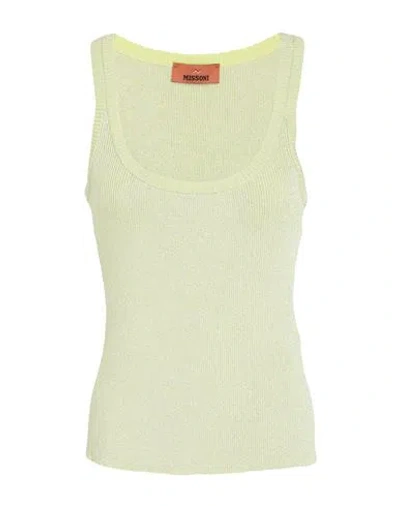 Missoni Metallic Ribbed-knit Tank In Green