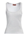 Missoni Woman Top Light Grey Size 8 Viscose, Metallic Fiber In Grey
