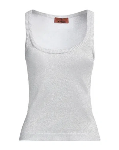 Missoni Woman Top Light Grey Size 8 Viscose, Metallic Fiber