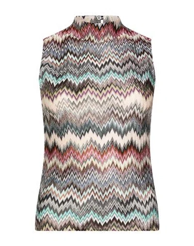 Missoni Woman Top Light Grey Size 2 Viscose In Multi