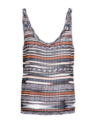 Missoni Woman Top Navy Size 12 Viscose