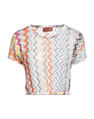 Missoni Woman Top Orange Size 10 Viscose, Polyester, Metallic Fiber