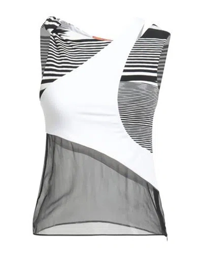 Missoni Woman Top White Size 6 Viscose, Polyamide, Elastane, Silk