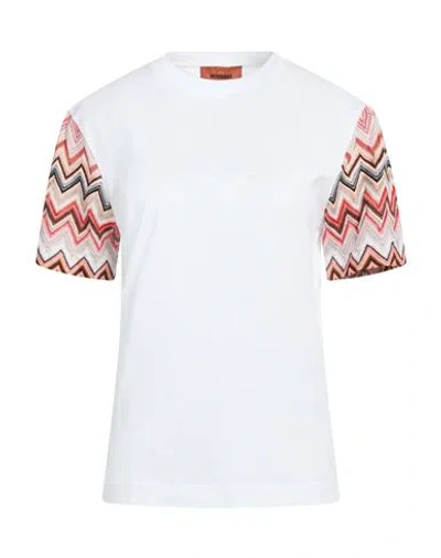 Missoni Woman T-shirt White Size L Cotton, Viscose