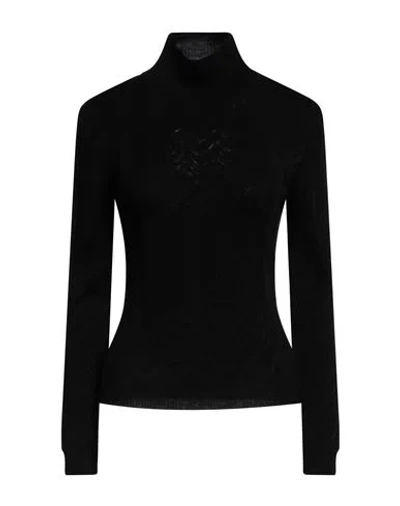 Missoni Woman Turtleneck Black Size 6 Wool, Viscose