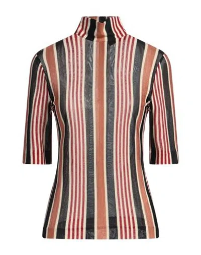 MISSONI MISSONI WOMAN TURTLENECK BLACK SIZE 6 COTTON, VISCOSE