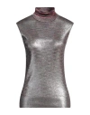 Missoni Woman Turtleneck Brick Size 8 Viscose, Polyurethane In Red