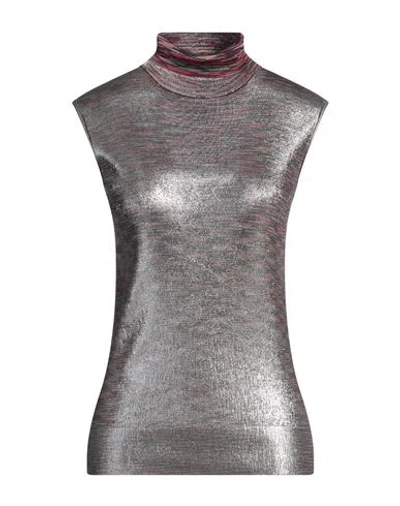 Missoni Woman Turtleneck Brick Size 8 Viscose, Polyurethane In Red