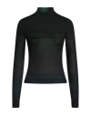 Missoni Woman Turtleneck Dark Green Size Xl Cotton, Polyamide, Elastane In Green